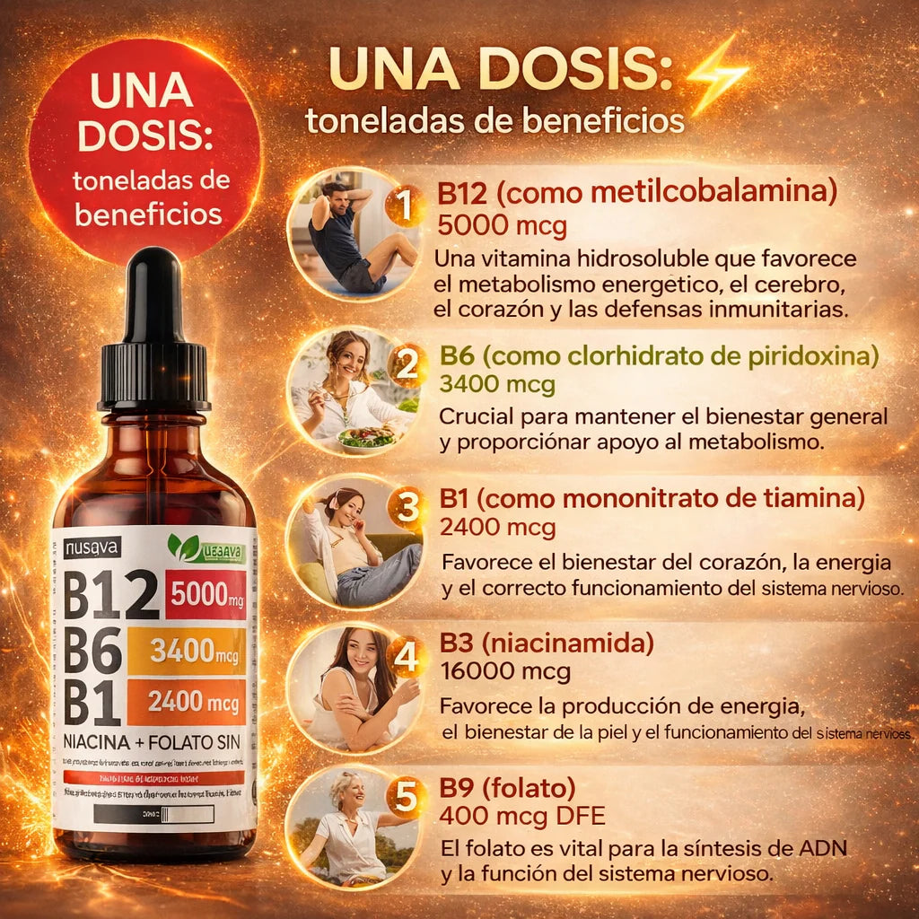 VITAMINA B12 COMPLEX NUSAVA ORIGINAL 🤩 SUPER OFERTA