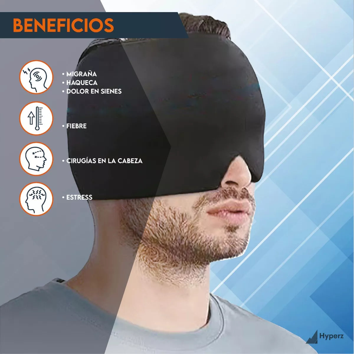 Gorro en Gel terapéutico, Alivio Instantáneo para los dolores de cabeza💆 OFERTA